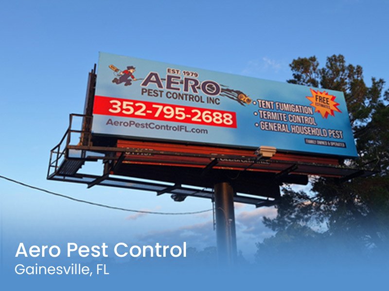 Aero Pest Control, Gainesville, FL billboard.