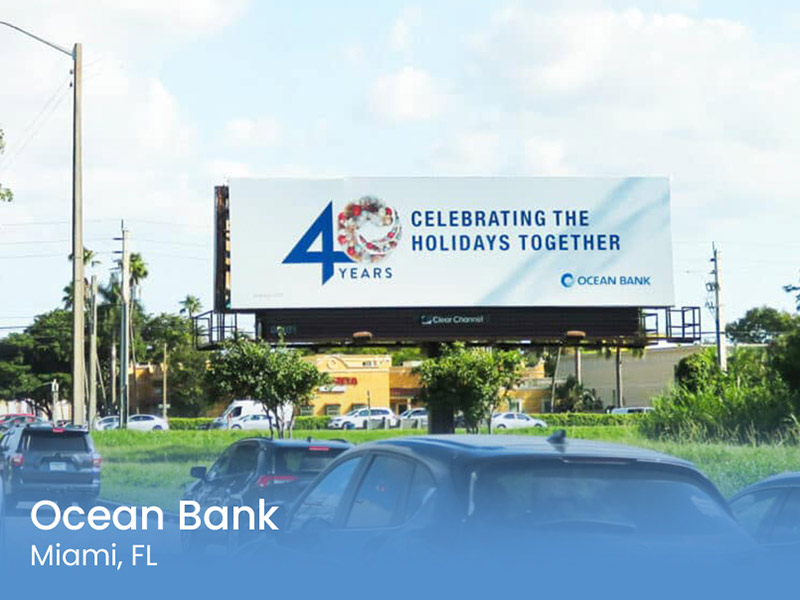 Ocean Bank, Miami, FL billboard.