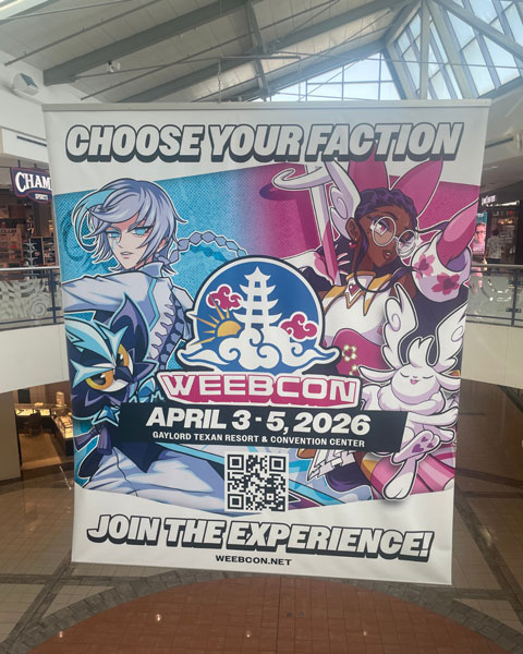 Weebcon banner.